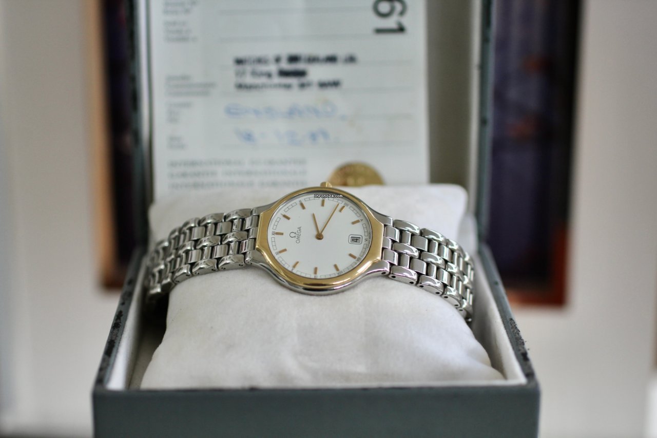 Omega De Ville Mens watch Unisex Quartz Gold Steel Vintage Deville