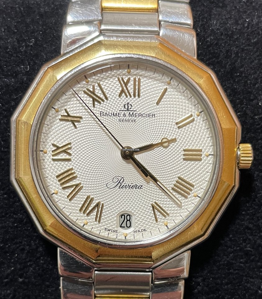 Baume & Mercier Riviera Mens watch Unisex Quartz Gold Steel MVO45164