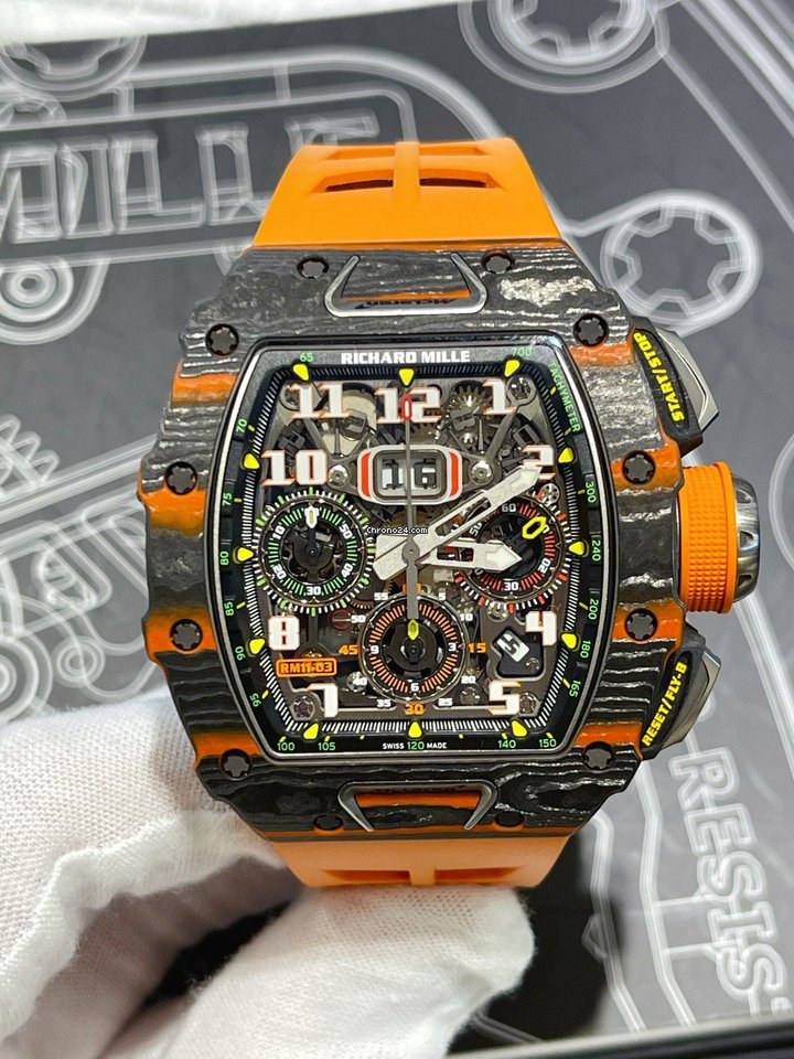 Richard Mille RM 011 Mens watch Unisex Automatic Carbon Richard Mille RM 11-03 McLaren