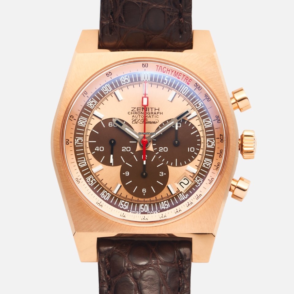 Zenith El Primero New Vintage 1969 Mens watch Unisex Automatic Rose gold 18.1969.469