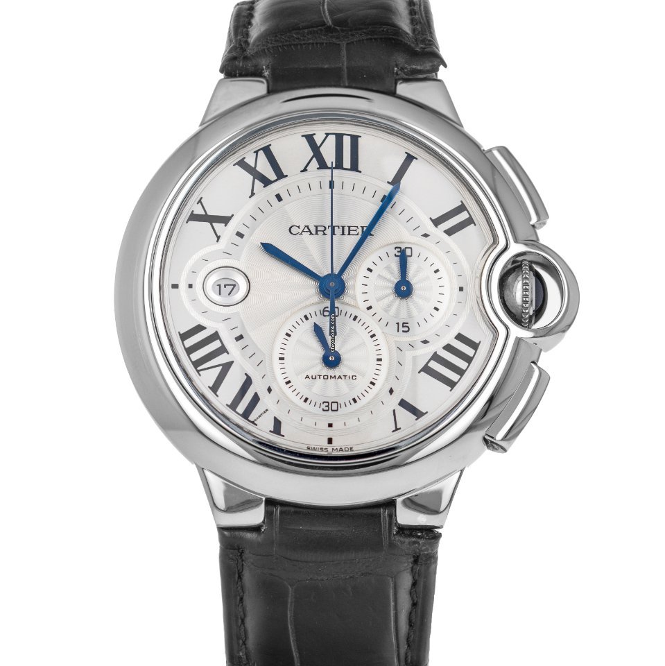 Cartier Ballon Bleu 44mm Mens watch Unisex Automatic Steel W6920003  3109