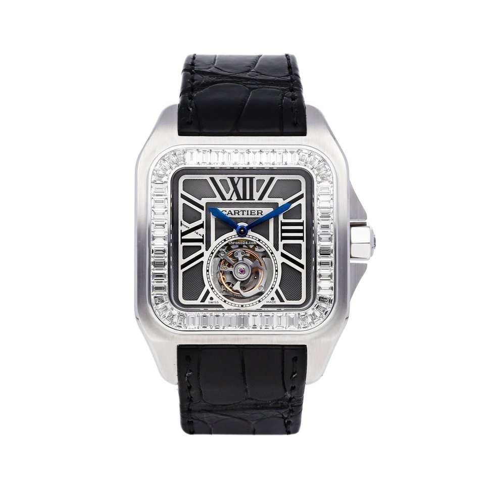 Cartier Santos 100 Mens watch Unisex Manual winding White gold HPI00312
