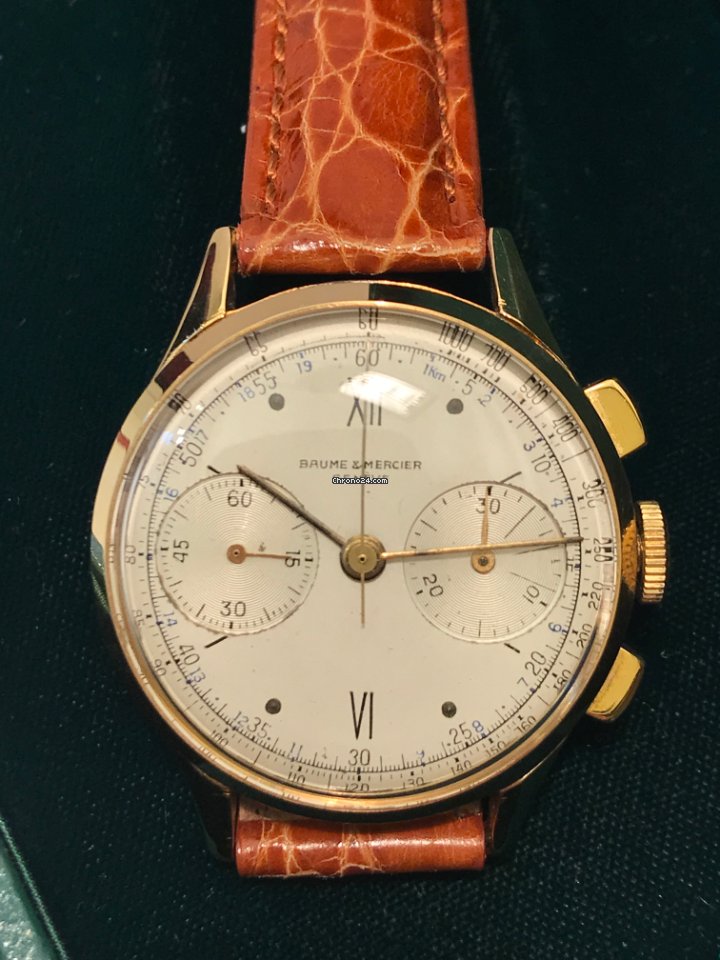 Baume & Mercier Mens watch Unisex Manual winding Yellow gold Baume & mercier chrono