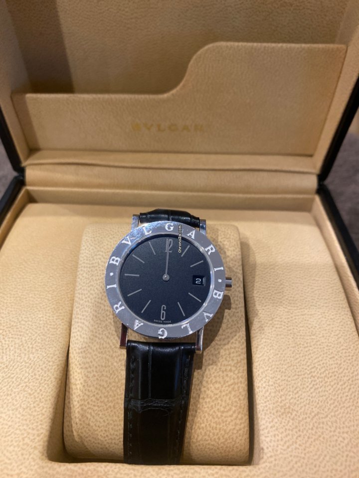 Bulgari Mens watch Unisex Quartz White gold L057