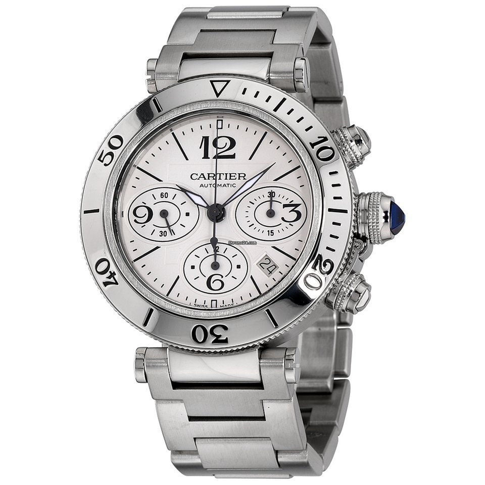 Cartier Pasha Seatimer Mens watch Unisex Automatic Steel W31089M7