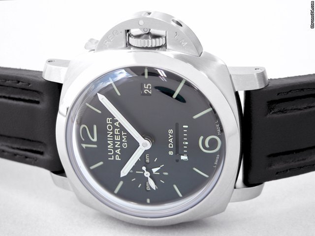 Panerai Luminor 1950 8 Days GMT Mens watch Unisex Manual winding Steel PAM 233