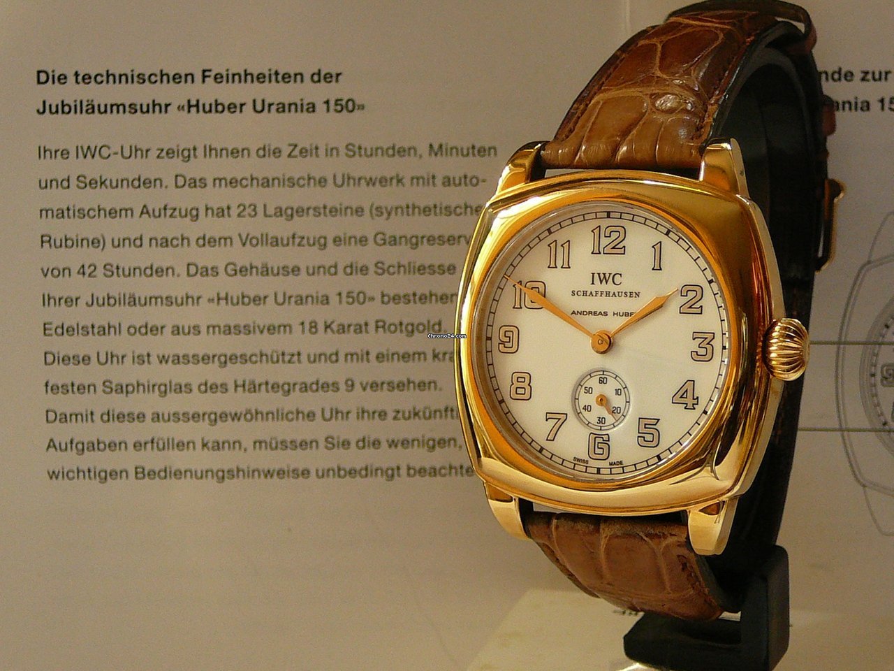 IWC Mens watch Unisex Manual winding Red gold 2555-01