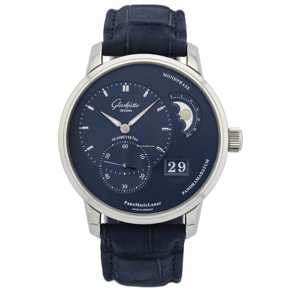 Glashtte Original PanoMaticLunar Mens watch Unisex Automatic Steel 1-90-02-46-32-30 or 90-02-46-32-30