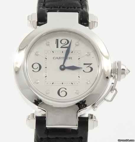 Cartier Pasha Mens watch Unisex Quartz White gold WJ11902G