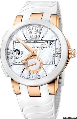 Ulysse Nardin Executive Dual Time Lady Womens watch Automatic Rose gold 246-103-391