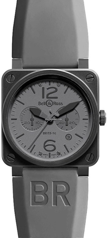 Bell & Ross BR 03-94 Chronographe Mens watch Unisex Automatic Steel BR03-94Commando