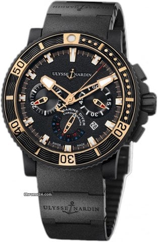 Ulysse Nardin Diver Black Sea Mens watch Unisex Automatic Rose gold 353-90.3C