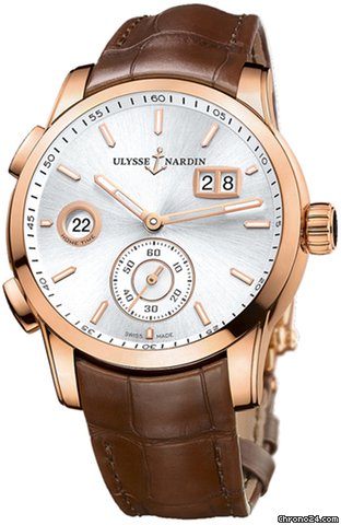 Ulysse Nardin Dual Time Mens watch Unisex Automatic Rose gold 3346-126.91