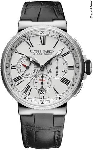 Ulysse Nardin Marine Chronograph Mens watch Unisex Automatic Steel 1533-150-40