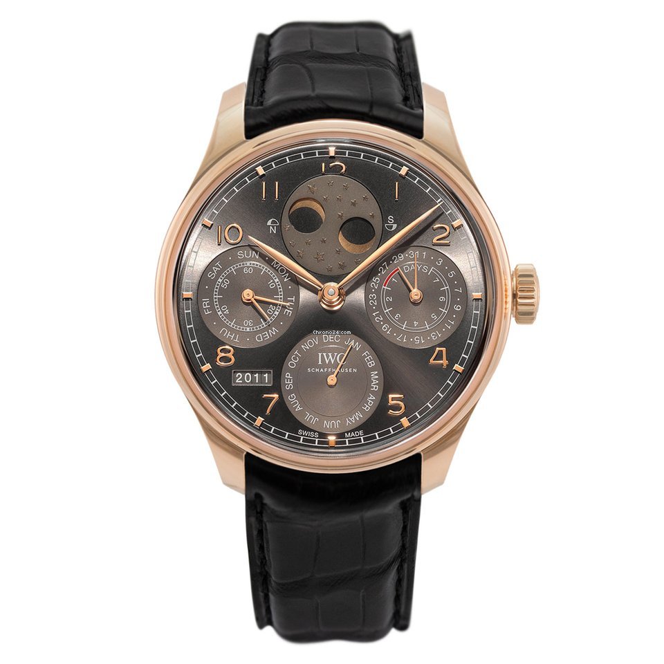 IWC Portuguese Perpetual Calendar Mens watch Unisex Automatic Rose gold IW503404