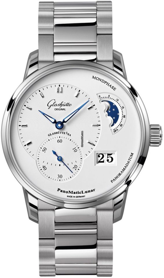 Glashtte Original PanoMaticLunar Mens watch Unisex Automatic Steel 1-90-02-42-32-24