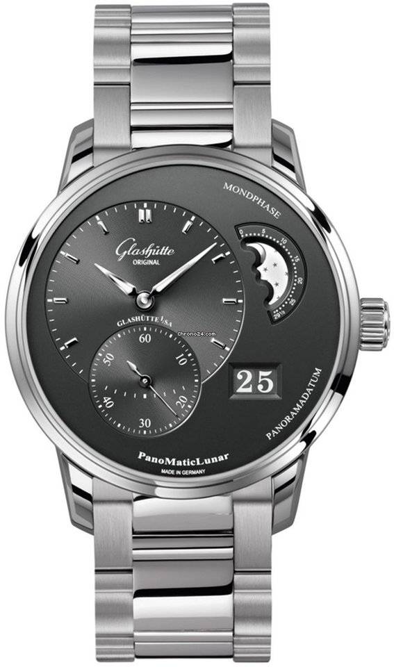 Glashtte Original PanoMaticLunar Mens watch Unisex Automatic Steel 1-90-02-43-32-24