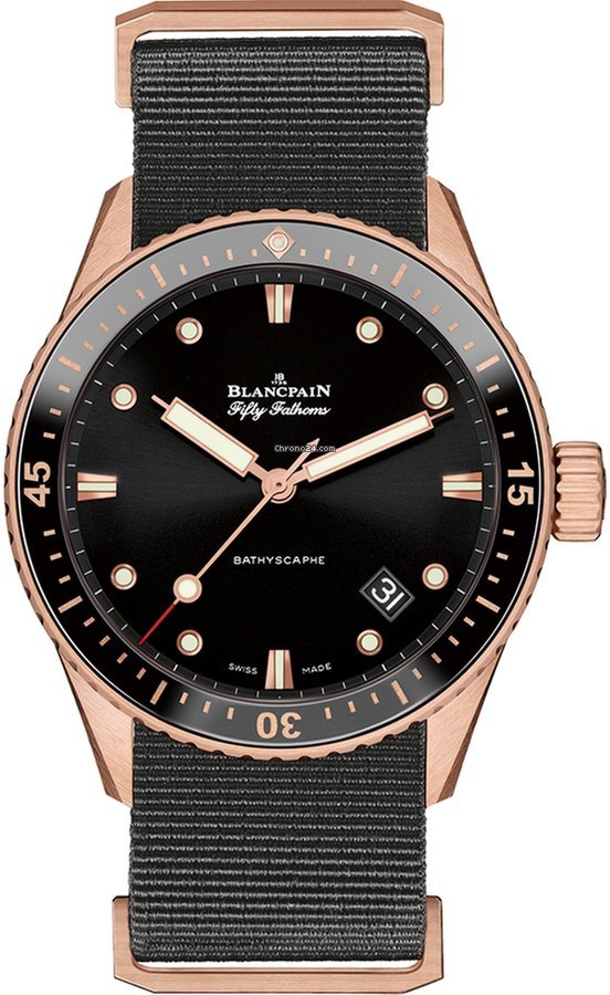 Blancpain Fifty Fathoms Bathyscaphe Mens watch Unisex Automatic Rose gold 5000-36s30-naba