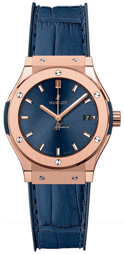 Hublot Classic Fusion Blue Womens watch Quartz Rose gold 581.ox.7180.lr