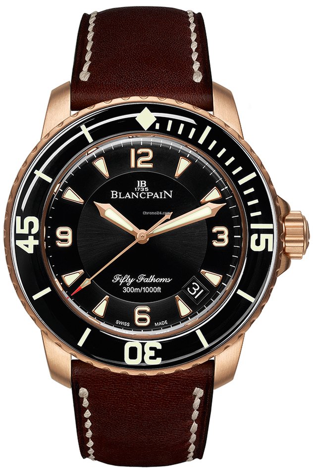 Blancpain Fifty Fathoms Mens watch Unisex Automatic Rose gold 5015a-3630-63b
