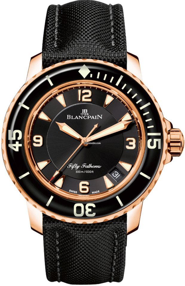 Blancpain Fifty Fathoms Mens watch Unisex Automatic Rose gold 5015-3630-52b