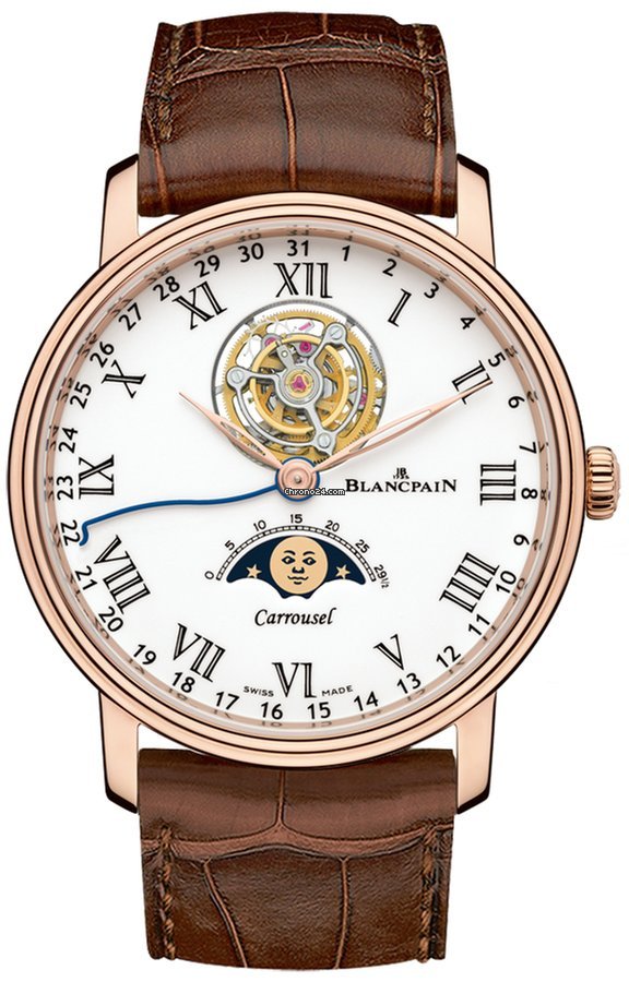 Blancpain Villeret Moonphase Mens watch Unisex Automatic Rose gold 6622L-3631-55b