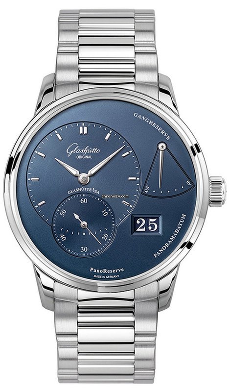 Glashtte Original PanoReserve Mens watch Unisex Manual winding Steel 1-65-01-26-12-70