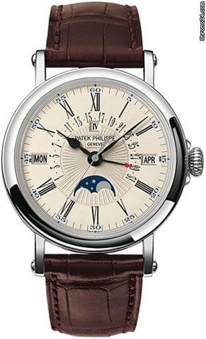 Patek Philippe Perpetual Calendar Mens watch Unisex Automatic White gold 5159G