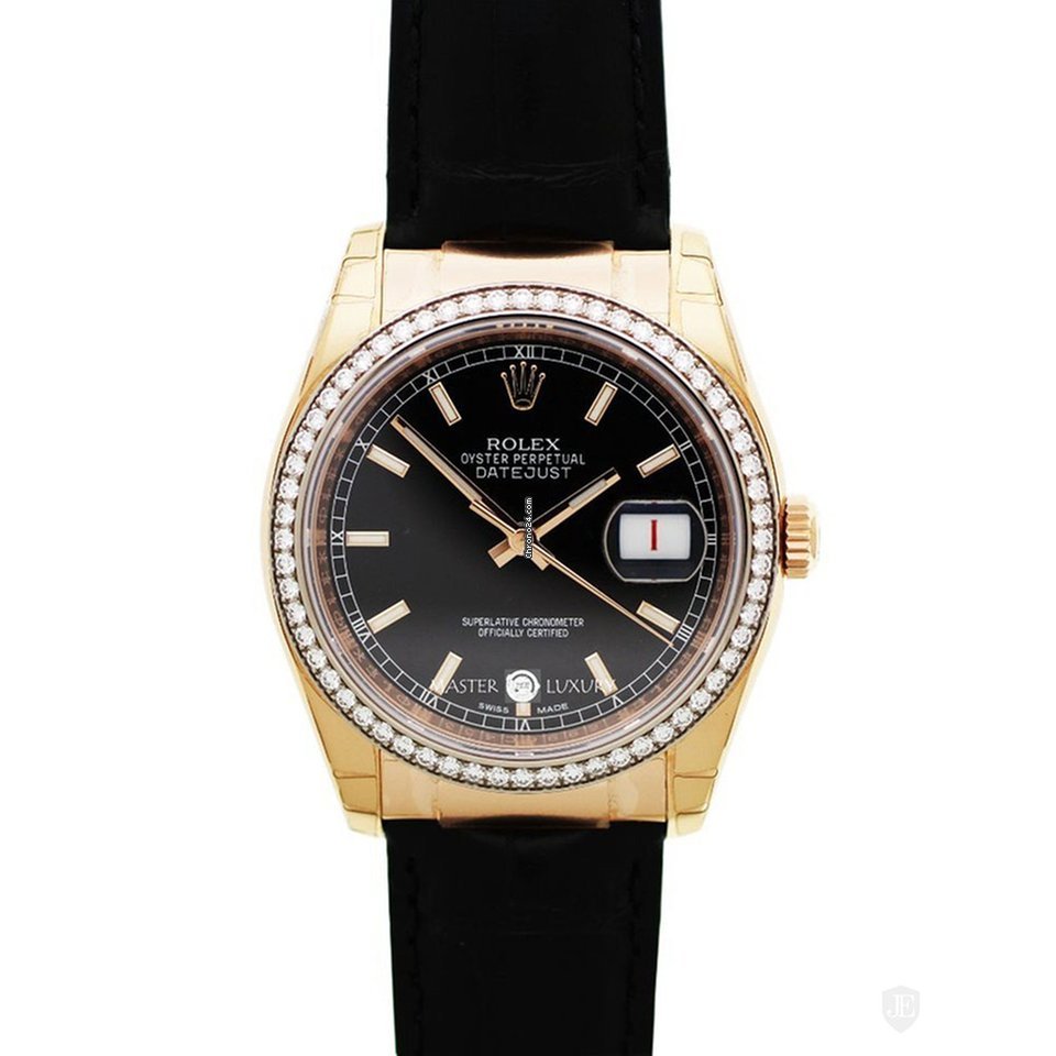 Rolex Datejust 36 Mens watch Unisex Rose gold Automatic 116185BBR