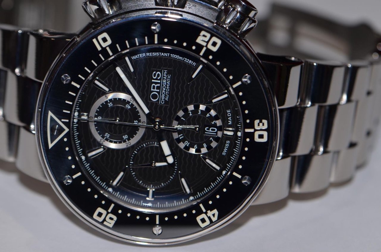 Oris ProDiver Chronograph Mens watch Unisex Automatic Titanium 01 774 7683 7154