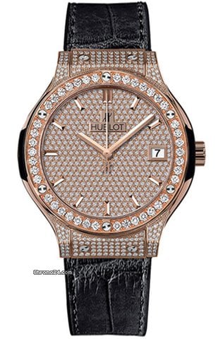Hublot Classic Fusion Quartz Womens watch Automatic Rose gold 581.OX.9010.LR.1704