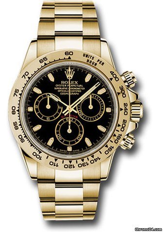 Rolex Daytona Mens watch Unisex Yellow gold Automatic 116508 bki