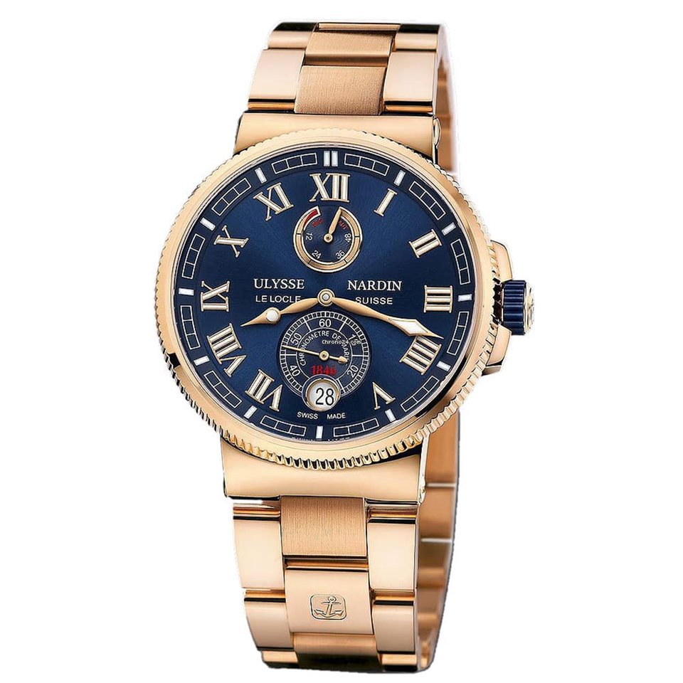 Ulysse Nardin Marine Chronometer Manufacture Mens watch Unisex Automatic Rose gold 1186-126-8M 43