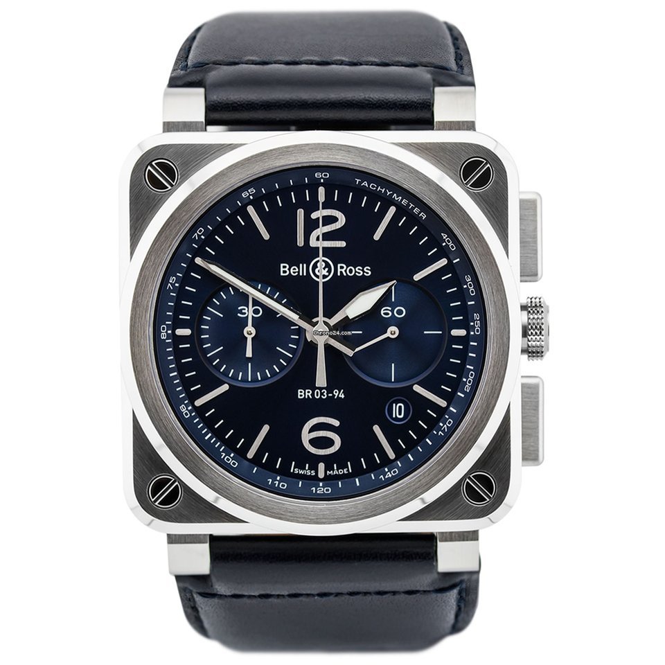 Bell & Ross BR 03-94 Chronographe Mens watch Unisex Automatic Steel BR0394-BLU-ST SCA