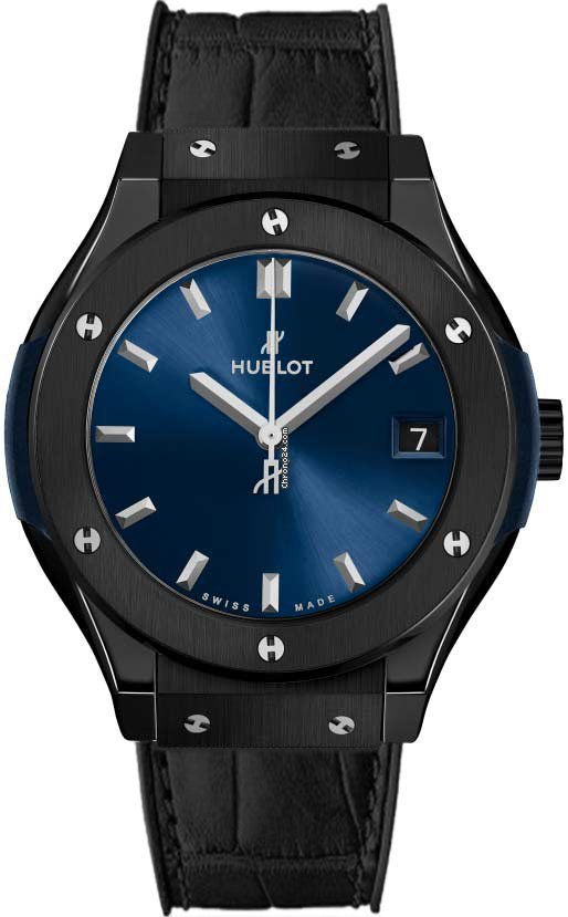 Hublot Classic Fusion Blue Womens watch Quartz Ceramic 581.cm.7170.lr Ceramic Blue