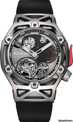 Hublot Techframe Ferrari Tourbillon Chronograph Mens watch Unisex Manual winding Titanium 408.NI.0123.RX