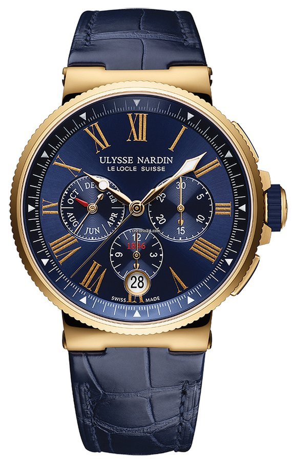 Ulysse Nardin Marine Chronograph Mens watch Unisex Automatic Rose gold 1532-150 43