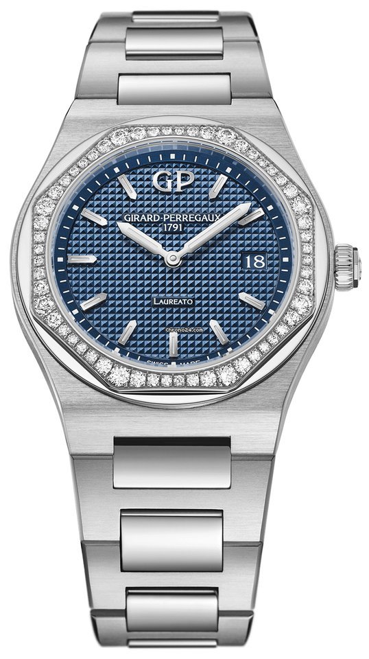 Girard Perregaux Laureato Womens watch Quartz Steel 80189d11a431-11a