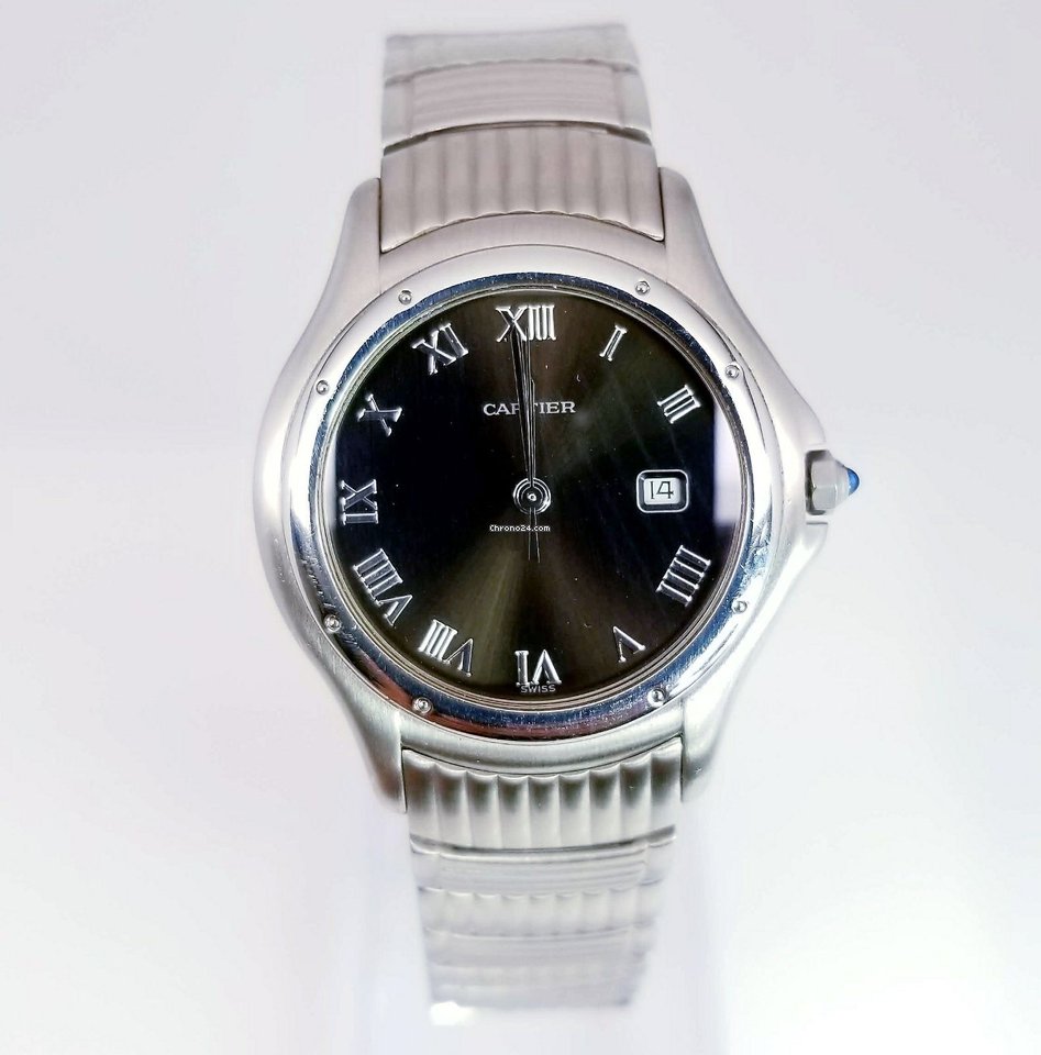 Cartier Cougar Mens watch Unisex Quartz Steel 987904C
