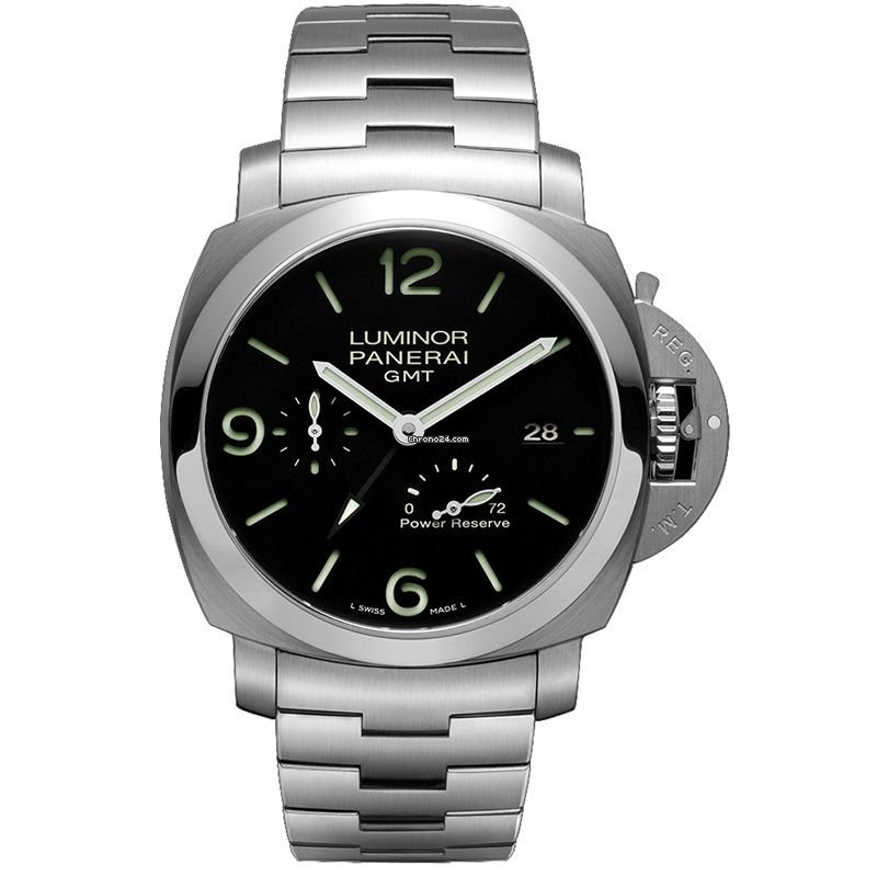 Panerai Luminor 1950 3 Days GMT Power Reserve Automatic Mens watch Unisex Automatic Steel PAM00347