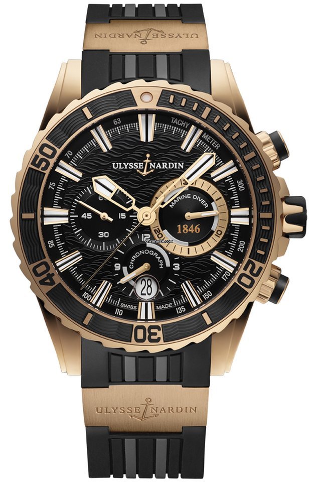 Ulysse Nardin Diver Chronograph Mens watch Unisex Automatic Rose gold 1502-151-3 92