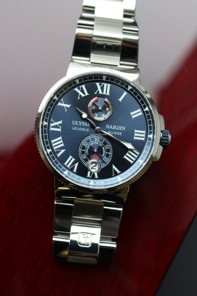 Ulysse Nardin Marine Chronometer Manufacture Mens watch Unisex Automatic Steel 1183-122-7M 43