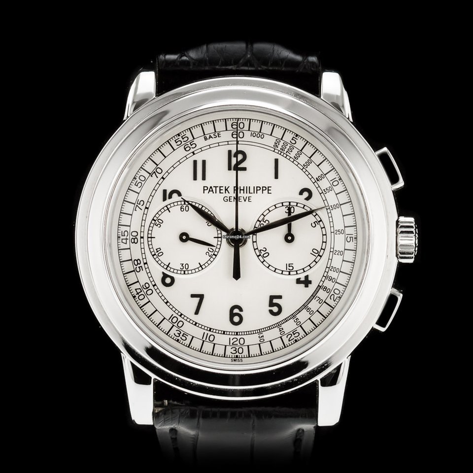 Patek Philippe Chronograph Mens watch Unisex Manual winding White gold 5070G-001