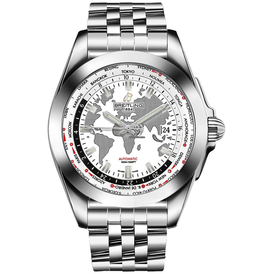 Breitling Galactic Unitime Mens watch Unisex Automatic Steel WB3510U0 A777 375A