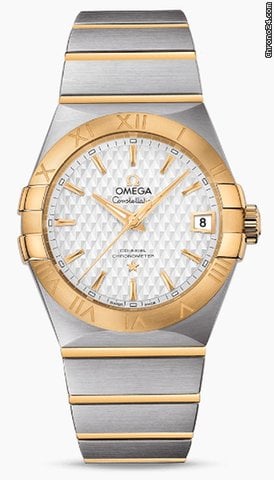 Omega Constellation Men Mens watch Unisex Automatic Gold Steel 123.20.38.21.02.009