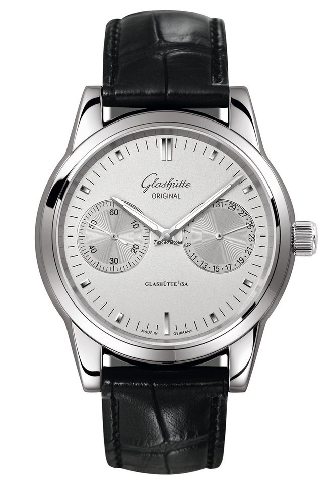 Glashtte Original Senator Hand Date Mens watch Unisex Automatic Steel 1-39-58-02-02-04