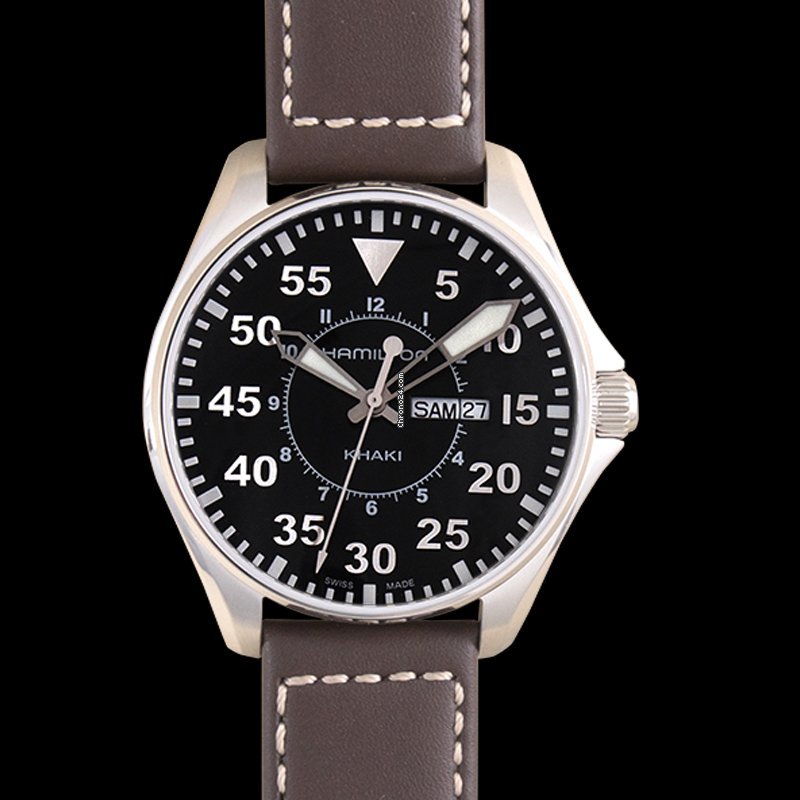 Hamilton Khaki Pilot Mens watch Unisex Quartz Steel H64611535