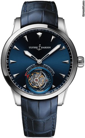 Ulysse Nardin Classic Ulysse Anchor Tourbillon Mens watch Unisex Manual winding White gold 1780-133-93