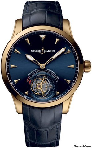 Ulysse Nardin Classic Ulysse Anchor Tourbillon Mens watch Unisex Manual winding Rose gold 1782-133-93