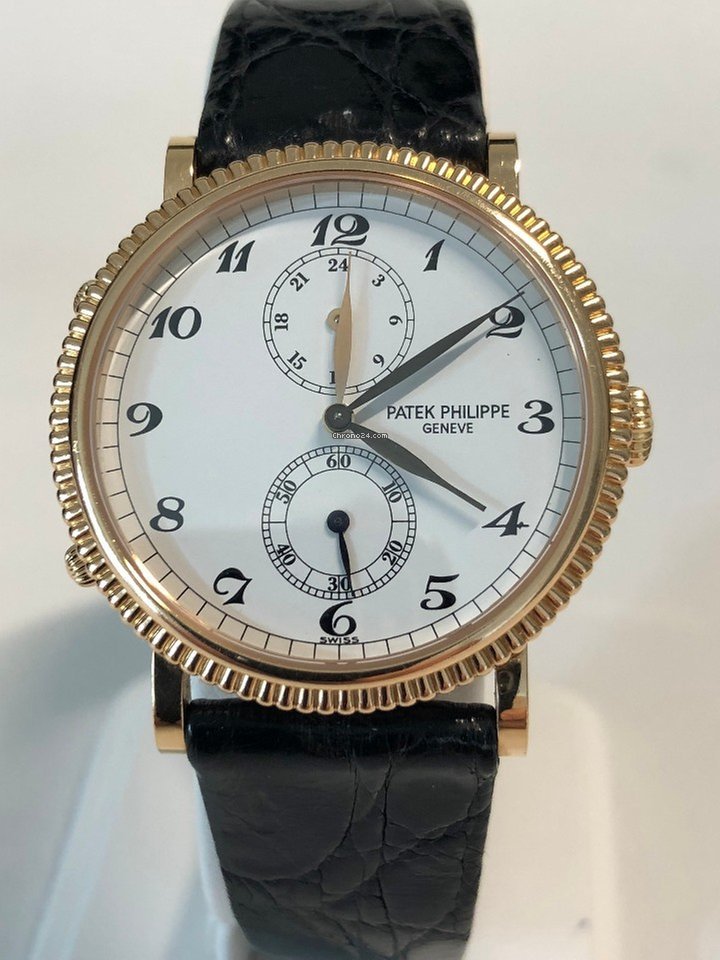 Patek Philippe Travel Time Mens watch Unisex Manual winding Rose gold 5034R